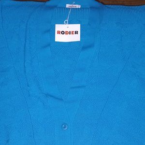 Rodier turquoise cardigan